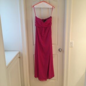 Ted Baker Hot Pink Strapless Floor Length Gown